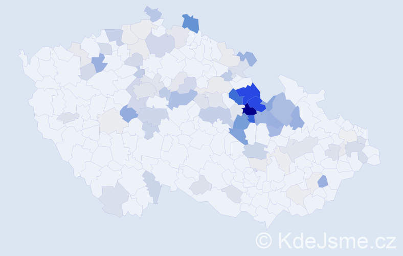 Příjmení: 'Sršeň', počet výskytů 301 v celé ČR