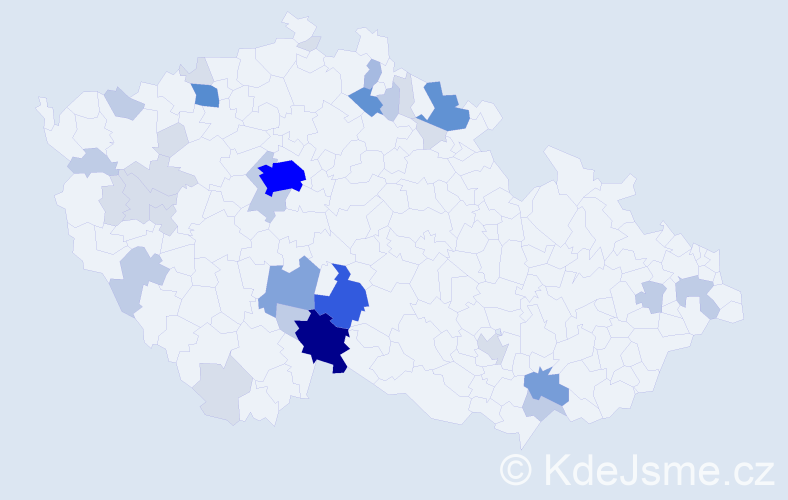 Příjmení: 'Kalkusová', počet výskytů 116 v celé ČR