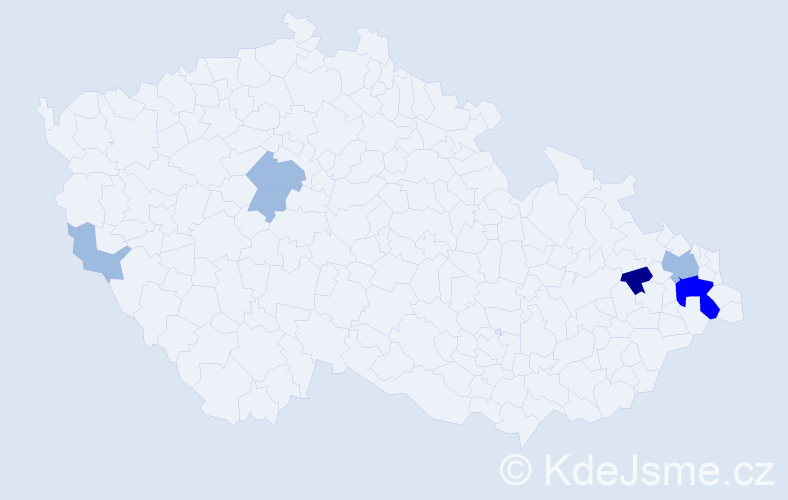 Příjmení: 'Marciňa', počet výskytů 11 v celé ČR