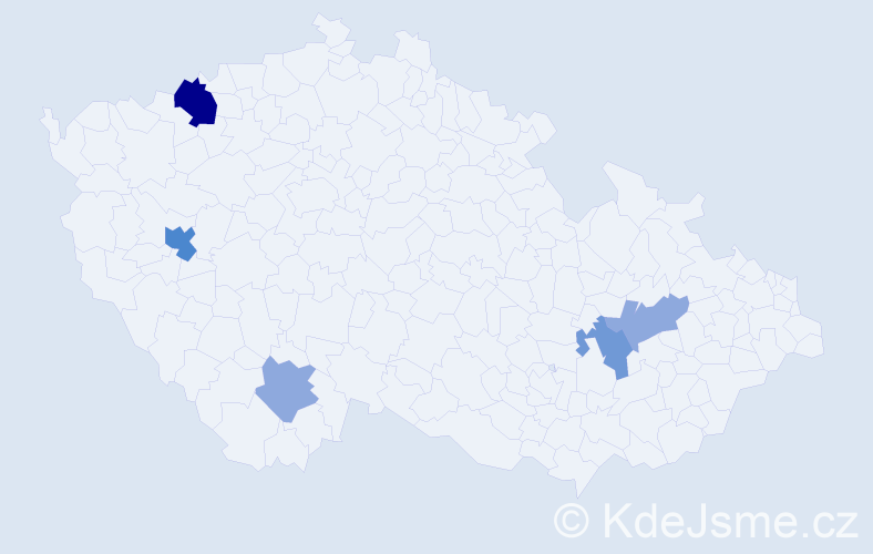 Příjmení: 'Krivanič', počet výskytů 13 v celé ČR