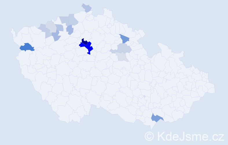 Příjmení: 'Babovák', počet výskytů 44 v celé ČR