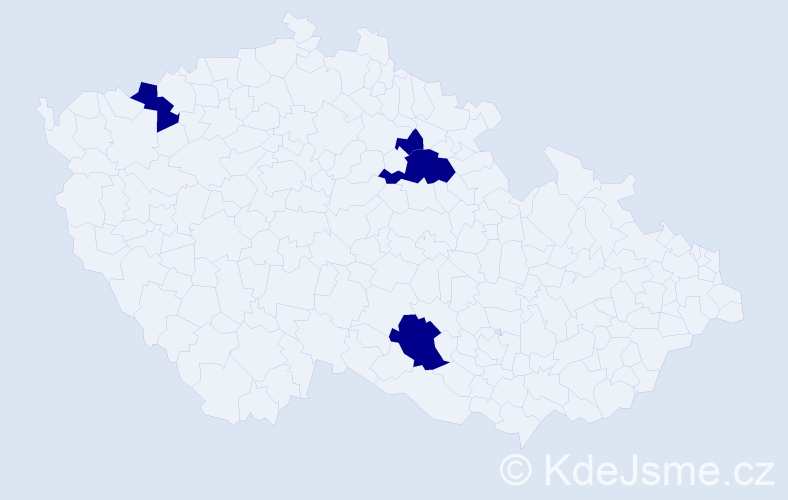 Příjmení: 'Paučeková', počet výskytů 4 v celé ČR