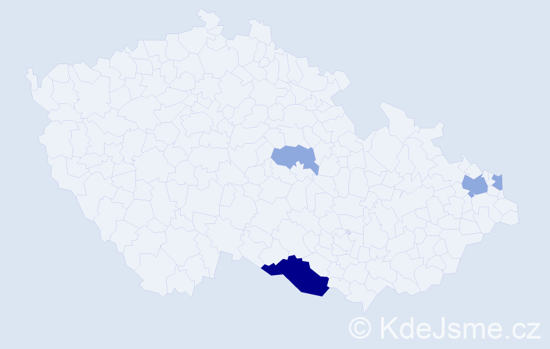 Příjmení: 'Lariszová', počet výskytů 8 v celé ČR