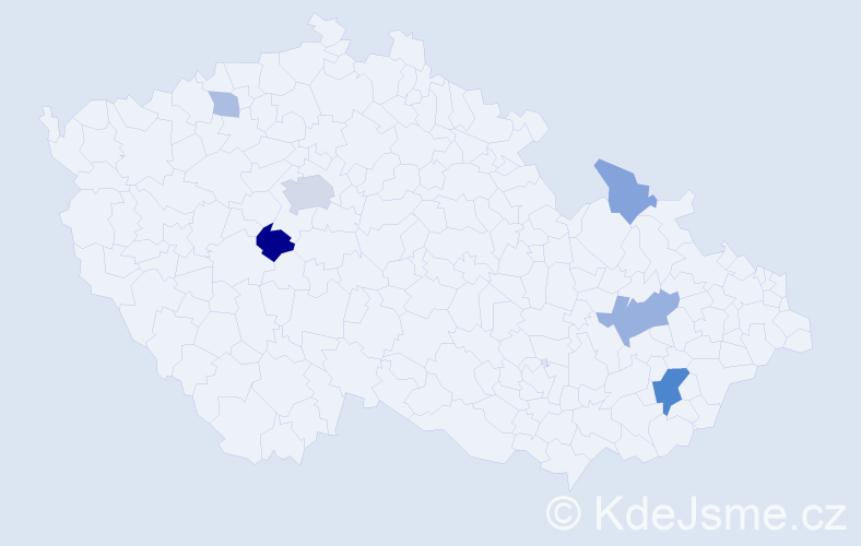 Příjmení: 'Lamberková', počet výskytů 14 v celé ČR