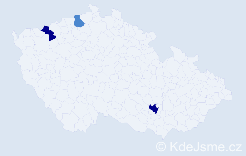 Příjmení: 'Mittag', počet výskytů 7 v celé ČR