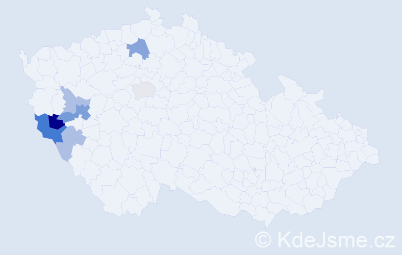 Příjmení: 'Kust', počet výskytů 17 v celé ČR
