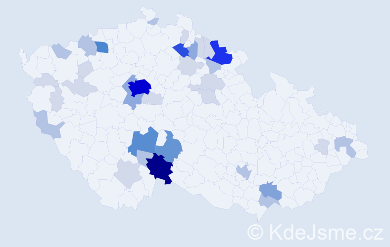 Příjmení: 'Kalkus', počet výskytů 113 v celé ČR