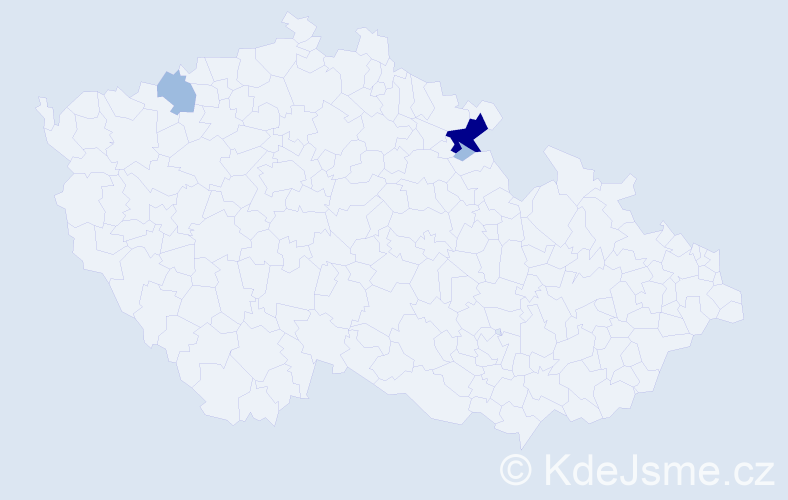 Příjmení: 'Pellyová', počet výskytů 6 v celé ČR