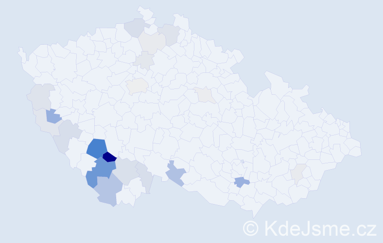 Příjmení: 'Rejžek', počet výskytů 72 v celé ČR