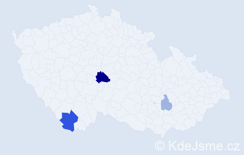 Příjmení: 'Madžarová', počet výskytů 7 v celé ČR