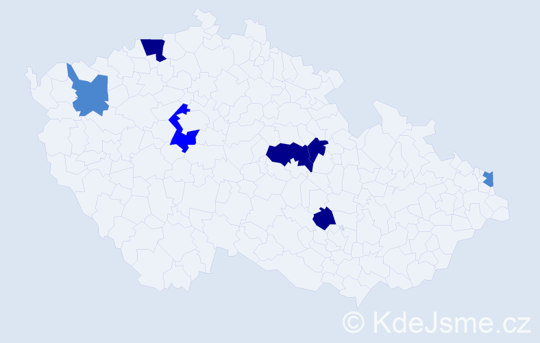 Příjmení: 'Ivanisková', počet výskytů 16 v celé ČR