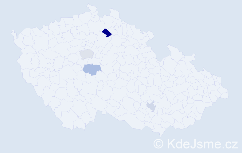 Příjmení: '"De Rose"', počet výskytů 8 v celé ČR