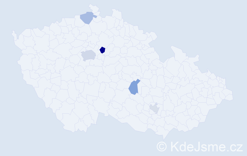 Příjmení: 'Kempe', počet výskytů 9 v celé ČR
