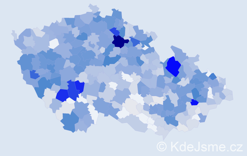 Příjmení: 'Kozáková', počet výskytů 3688 v celé ČR