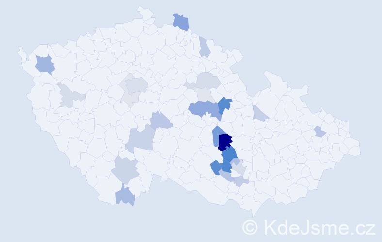 Příjmení: 'Sys', počet výskytů 69 v celé ČR