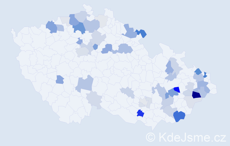 Příjmení: 'Matušíková', počet výskytů 150 v celé ČR