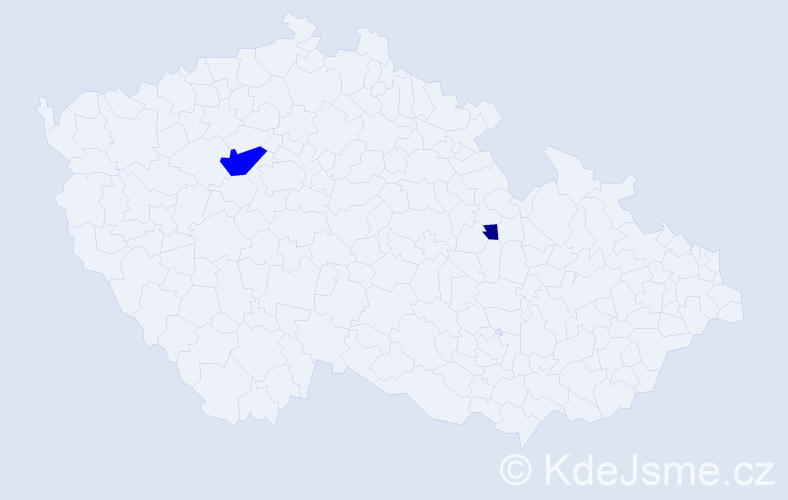 Příjmení: 'Blohoň', počet výskytů 5 v celé ČR