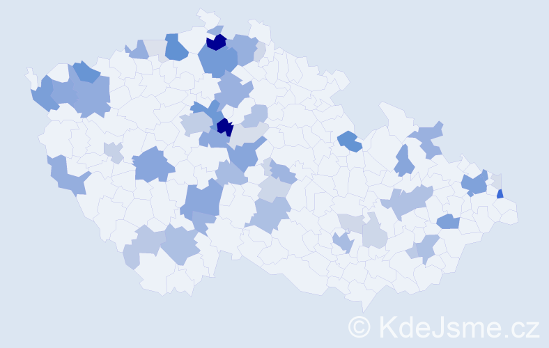 Příjmení: 'Špak', počet výskytů 163 v celé ČR