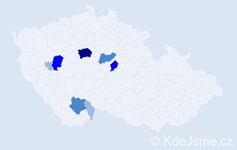 Příjmení: 'Knittichová', počet výskytů 16 v celé ČR
