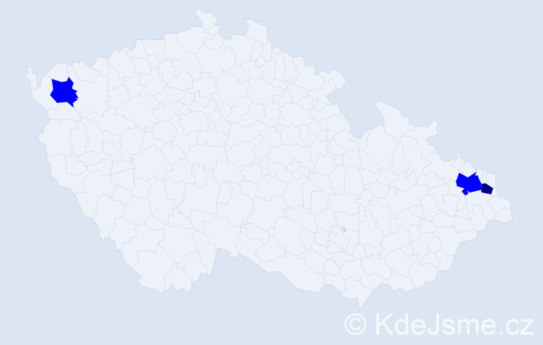 Příjmení: 'Hliváková', počet výskytů 4 v celé ČR