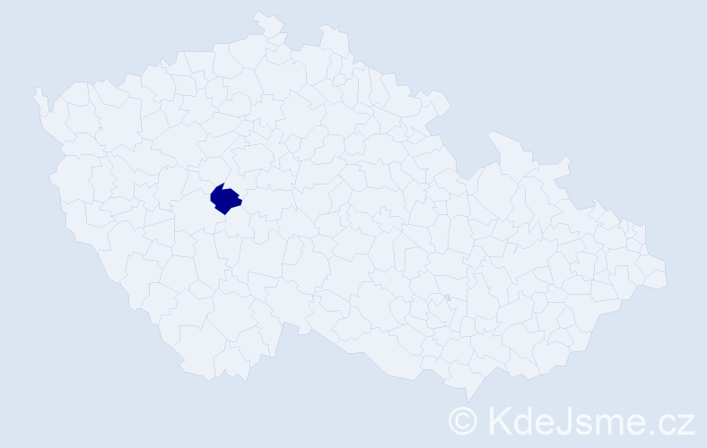 Příjmení: 'Kingston', počet výskytů 1 v celé ČR