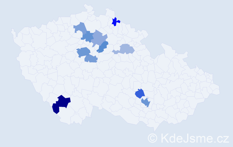 Příjmení: 'Lysak', počet výskytů 29 v celé ČR