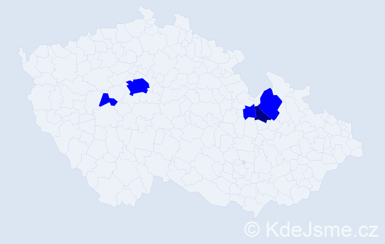 Příjmení: 'Konopasová', počet výskytů 6 v celé ČR