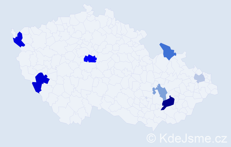 Příjmení: 'Glejdurová', počet výskytů 12 v celé ČR