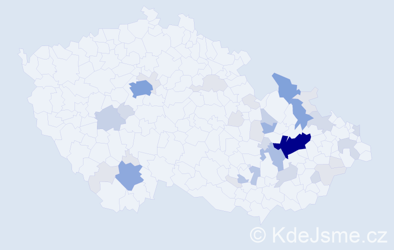 Příjmení: 'Nepožitková', počet výskytů 114 v celé ČR