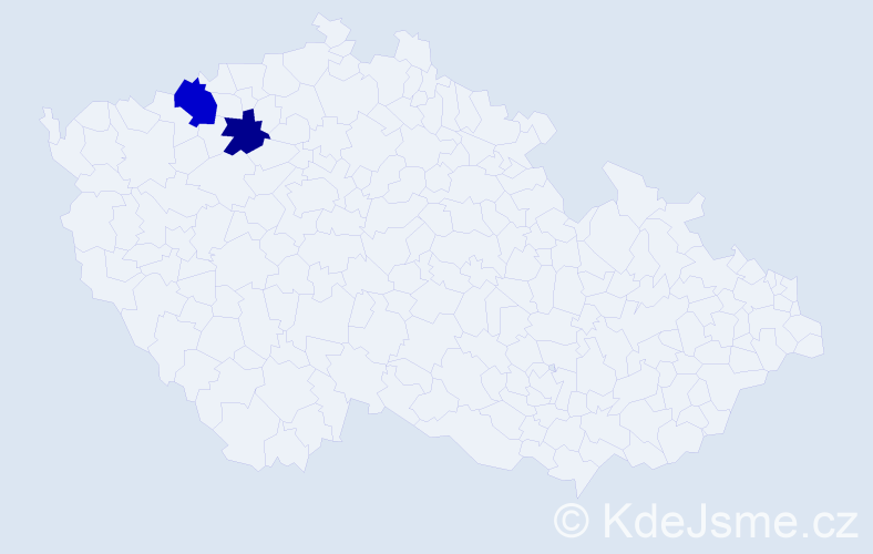 Příjmení: 'Klöpsch', počet výskytů 5 v celé ČR
