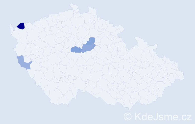 Příjmení: 'Fazekáš', počet výskytů 8 v celé ČR