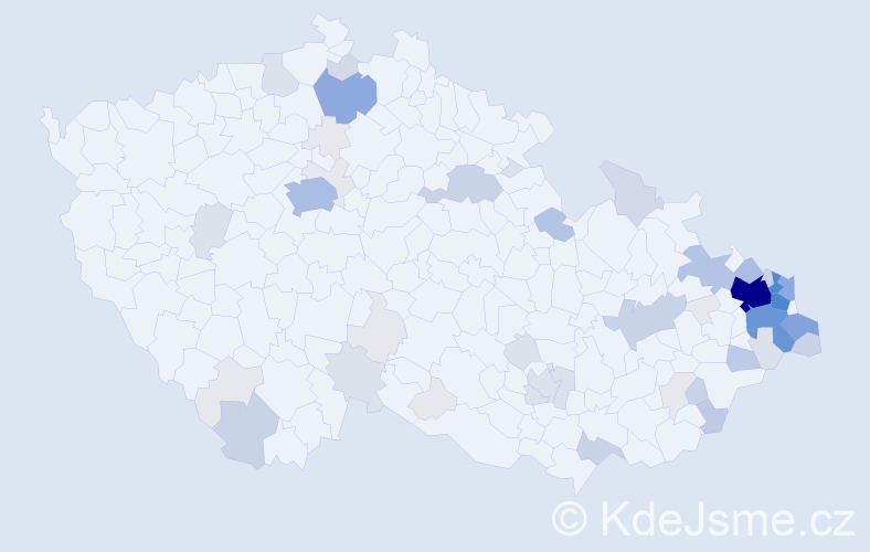 Příjmení: 'Olšar', počet výskytů 237 v celé ČR