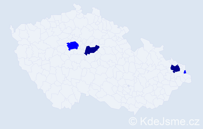 Příjmení: 'Baričič', počet výskytů 6 v celé ČR