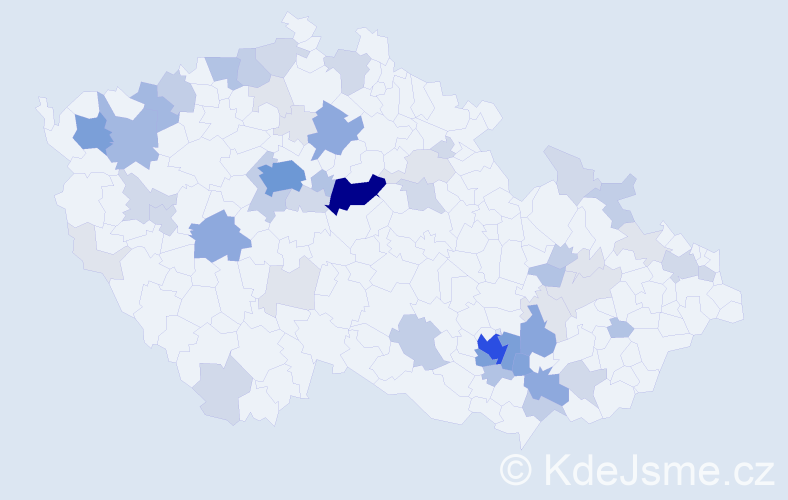 Příjmení: 'Čáslava', počet výskytů 198 v celé ČR