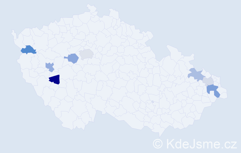 Příjmení: 'Kabzanová', počet výskytů 11 v celé ČR
