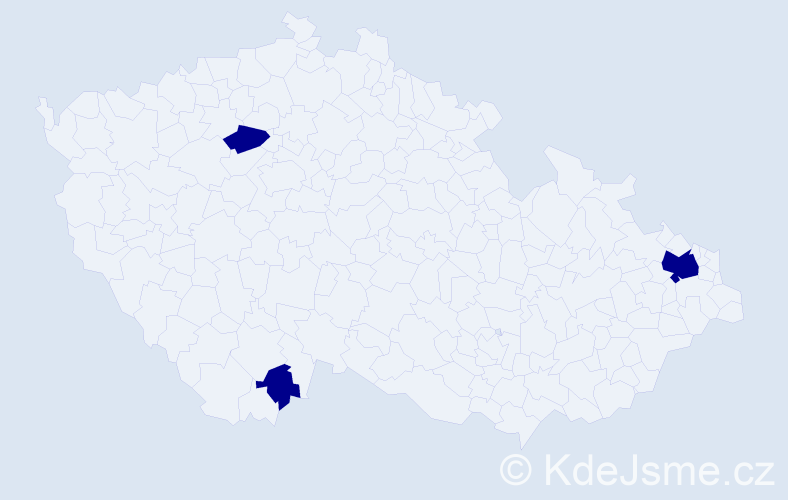 Příjmení: 'Kardelis', počet výskytů 3 v celé ČR