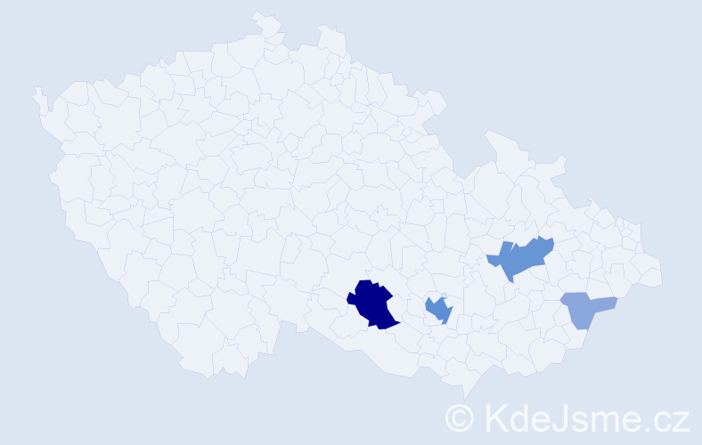Příjmení: 'Katovská', počet výskytů 16 v celé ČR