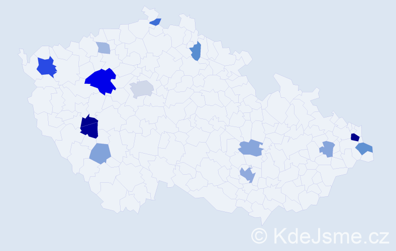 Příjmení: 'Baur', počet výskytů 33 v celé ČR