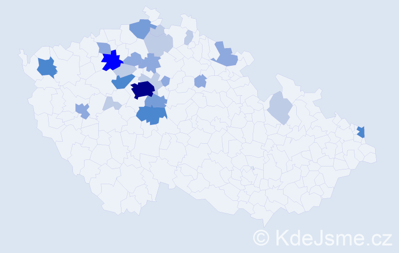 Příjmení: 'Termer', počet výskytů 65 v celé ČR