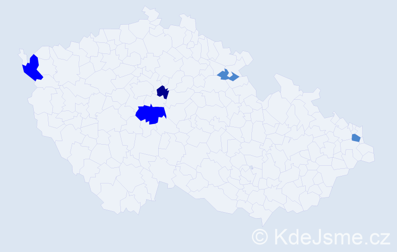 Příjmení: 'Teichner', počet výskytů 10 v celé ČR
