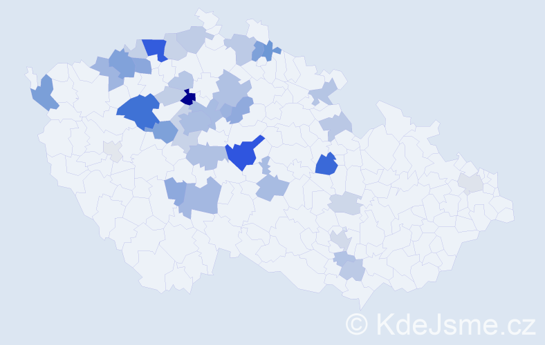 Příjmení: 'Klatovská', počet výskytů 134 v celé ČR