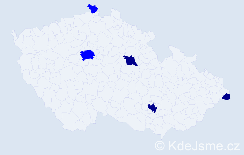 Příjmení: 'Kozera', počet výskytů 13 v celé ČR
