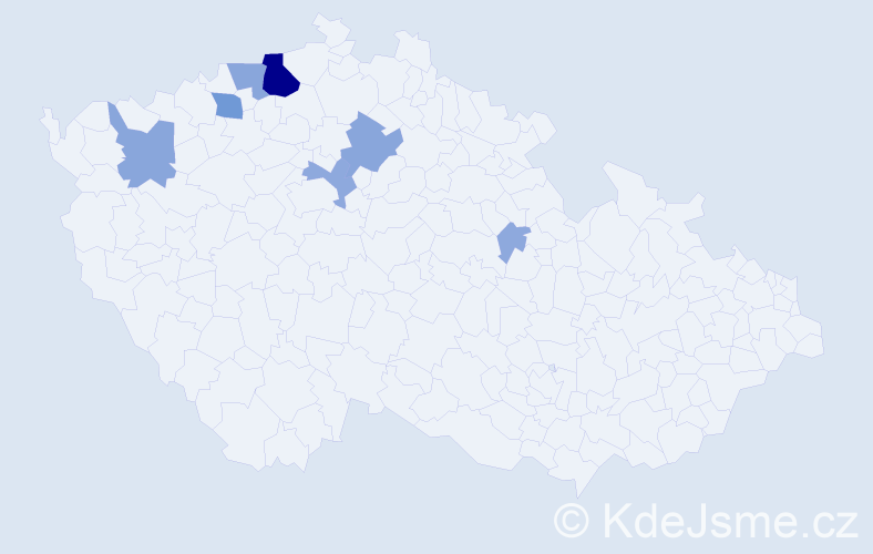 Příjmení: 'Burkovec', počet výskytů 20 v celé ČR