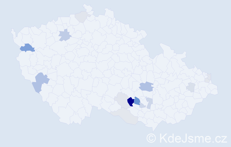 Příjmení: 'Klištinec', počet výskytů 29 v celé ČR