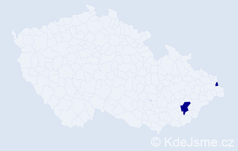 Příjmení: 'Chripková', počet výskytů 4 v celé ČR
