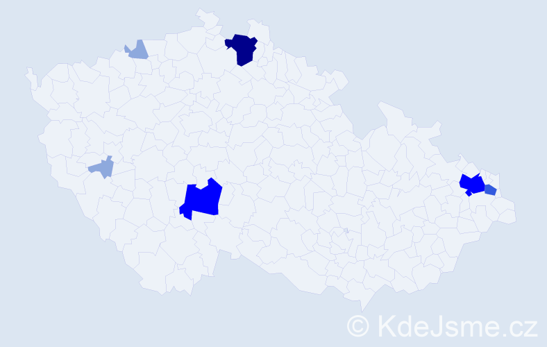 Příjmení: 'Háziová', počet výskytů 18 v celé ČR