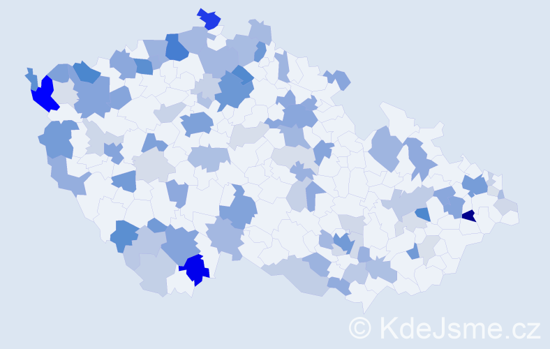 Příjmení: 'Le', počet výskytů 277 v celé ČR