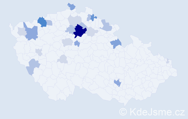 Příjmení: 'Váradyová', počet výskytů 66 v celé ČR