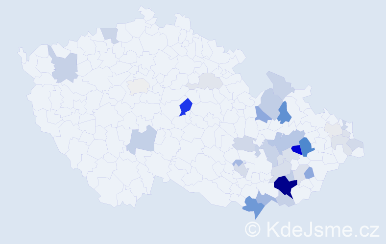 Příjmení: 'Koryčánek', počet výskytů 84 v celé ČR