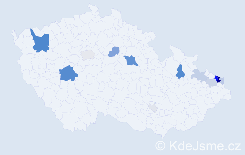 Příjmení: 'Oravský', počet výskytů 32 v celé ČR